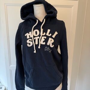 Hollister Women's Navy Hoodie Sweater